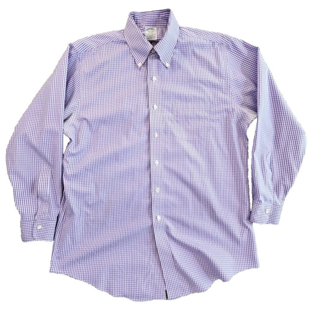 Brooks Brothers‎ Regent Shirt Size 16 1/2 33 Purple Button-Down Quiet Luxury Y2K